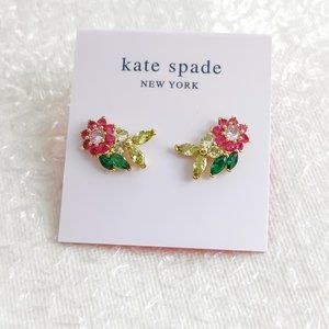 ❤️❤️Kate Spade New Bloom Gold Multicolor Stud Earrings